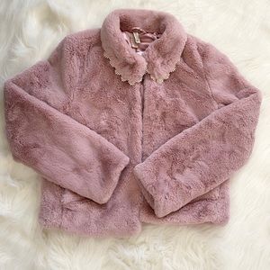 Pink fur coat-NEW